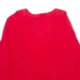 ZARA Womens Blouse Red V-Neck Long Sleeve Viscose 2XL