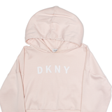 DKNY Womens Pink Hoodie Viscose UK 10
