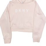 DKNY Womens Pink Hoodie Viscose UK 10
