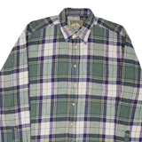 WORKER WEAR Mens Shirt Green Check Long Sleeve L