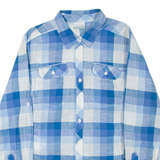 COLUMBIA Womens Shirt Blue Check Long Sleeve L