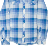 COLUMBIA Womens Shirt Blue Check Long Sleeve L