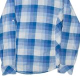 COLUMBIA Womens Shirt Blue Check Long Sleeve L