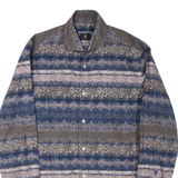 BOGNER Mens Shirt Blue Crazy Pattern Long Sleeve L