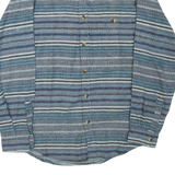 Mens Shirt Blue Striped Long Sleeve M