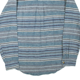 Mens Shirt Blue Striped Long Sleeve M
