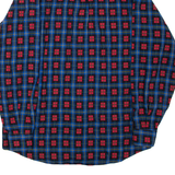 Mens Flannel Shirt Blue Check Long Sleeve M