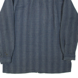 Mens Shirt Blue Check Long Sleeve L