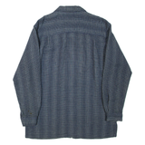 Mens Shirt Blue Check Long Sleeve L