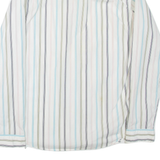 TOMMY HILFIGER Mens Shirt White Striped Long Sleeve S