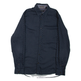 TED BAKER Mens Shirt Blue Geometric Long Sleeve S