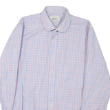 TED BAKER Mens Shirt Pink Check Long Sleeve L