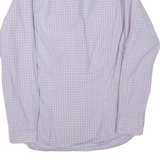 TED BAKER Mens Shirt Pink Check Long Sleeve L