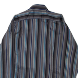 TED BAKER Mens Shirt Grey Striped Long Sleeve L
