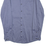 HUGO BOSS Mens Plain Shirt Blue Long Sleeve M