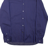 TED BAKER Mens Shirt Purple Spotted Long Sleeve M