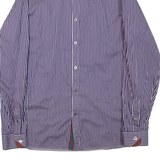 TED BAKER Mens Shirt Purple Striped Long Sleeve L