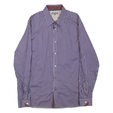 TED BAKER Mens Shirt Purple Striped Long Sleeve L