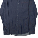 TED BAKER Mens Plain Shirt Blue Long Sleeve S