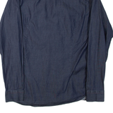 TED BAKER Mens Plain Shirt Blue Long Sleeve S