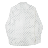 TED BAKER Mens Shirt White Geometric Long Sleeve L