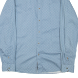 TED BAKER Mens Shirt Blue Geometric Long Sleeve L