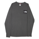 THE NORTH FACE Mens T-Shirt Grey Long Sleeve S