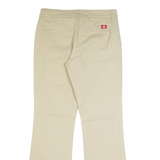 DICKIES Chino Style Workwear Womens Trousers Beige Slim Bootcut W32 L31