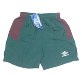 UMBRO Boys Sports Shorts Green Relaxed L W24