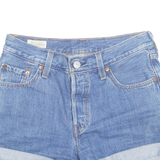 LEVI'S Turn Up 501 Premium E Womens Denim Shorts Blue Relaxed XS W27