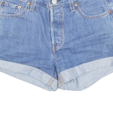 LEVI'S Turn Up 501 Premium E Womens Denim Shorts Blue Relaxed XS W27