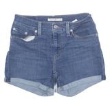LEVI'S Turn Up Womens Denim Shorts Blue Relaxed S W26