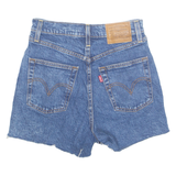 LEVI'S Cut Off Ribcage Premium E Womens Denim Shorts Blue Relaxed XS W25