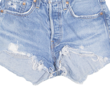 LEVI'S Cut Off 501 Premium E Womens Denim Shorts Blue Relaxed XS W26