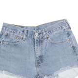 LEVI'S Cut Off 505 Womens Denim Shorts Blue Relaxed S W28