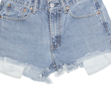 LEVI'S Cut Off 505 Womens Denim Shorts Blue Relaxed S W28
