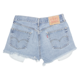 LEVI'S Cut Off 505 Womens Denim Shorts Blue Relaxed S W28