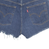 LEVI'S Cut Off High Rise Womens Denim Shorts Blue Relaxed M W30