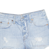 LEVI'S Cut Off 501 Womens Denim Shorts Blue Relaxed XS W25