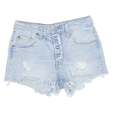 LEVI'S Cut Off 501 Womens Denim Shorts Blue Relaxed XS W25