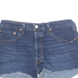 LEVI'S Turn Up 501 Womens Denim Shorts Blue Relaxed M W32
