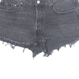 LEVI'S Cut Off 501 Womens Denim Shorts Black Relaxed M W32
