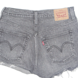 LEVI'S Cut Off 501 Womens Denim Shorts Black Relaxed S W27