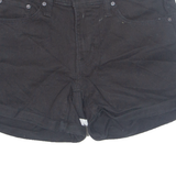 LEVI'S Turn Up Womens Denim Shorts Black Relaxed S W28