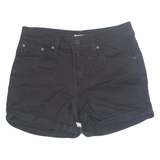 LEVI'S Turn Up Womens Denim Shorts Black Relaxed S W28
