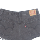 LEVI'S Cut Off 501 Womens Denim Shorts Black Relaxed M W30