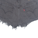 LEVI'S Cut Off 501 Womens Denim Shorts Black Relaxed M W30