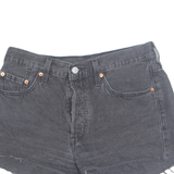 LEVI'S Cut Off 501 Womens Denim Shorts Black Relaxed S W28