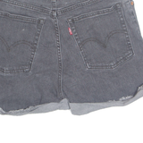 LEVI'S Turn Up Womens Denim Shorts Black Relaxed S W28