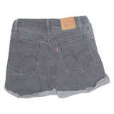 LEVI'S Turn Up Womens Denim Shorts Black Relaxed S W28